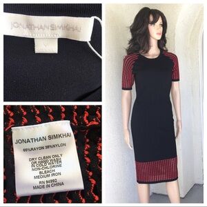 NWT Jonathan Simkhai black/red dress size M